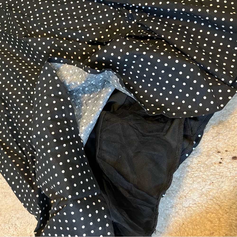 Black Polka Dot Strapless Dress - Picture 5 of 5